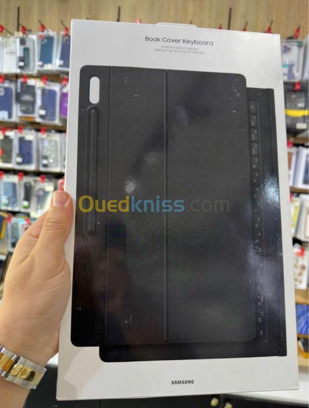  Pochette Clavier officiel SAMSUNG Book Cover pour Galaxy Tab S8 Ultra 14,6" Noir