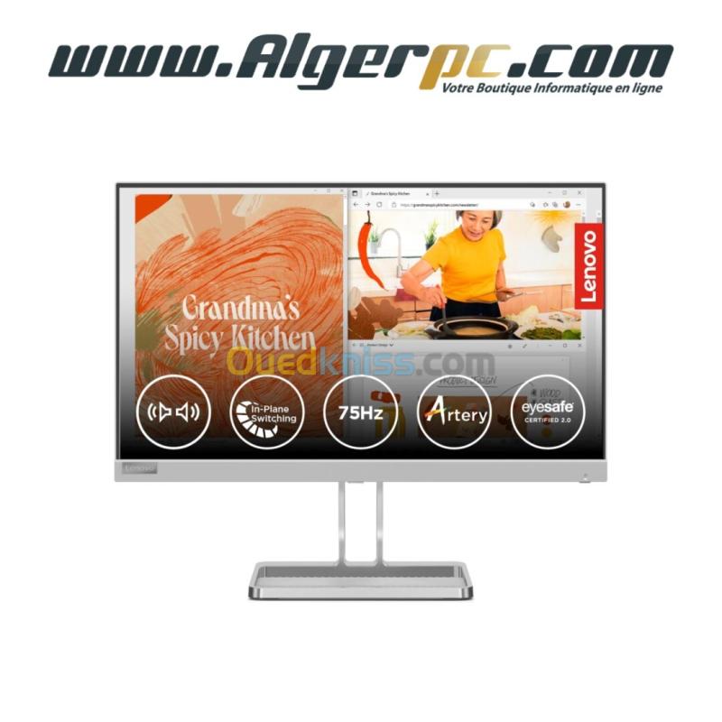 Ecran Lenovo L22i-40 22 pouces/FHD/16:9/Dalle IPS/75Hz/4Ms/HDMI/VGA