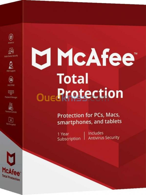  Antivirus Mcafee Total Protection jusu'au 24/05/2024