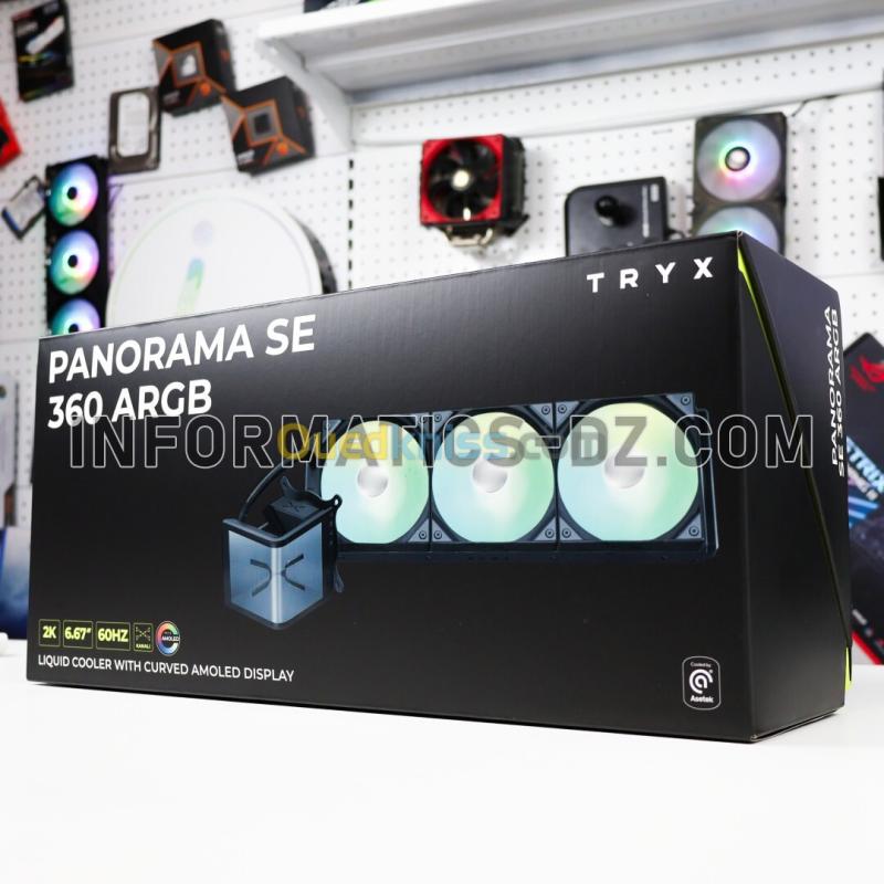 TRYX PANORAMA SE 360 ARGB Liquid CPU Cooler (Black / White)