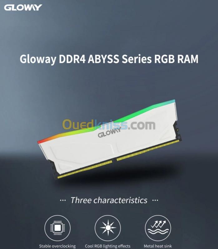  Gloway RAM DDR4 RVB 2x8Go 3600mhz