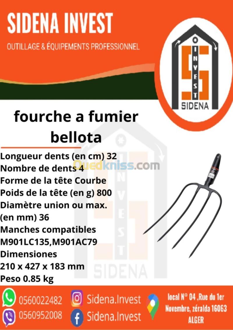 Fourche à Fumier De Rechange En Plastique Rouge - Pour Manche 2.5 Cm, Ramassage Fumier, Jardinage
