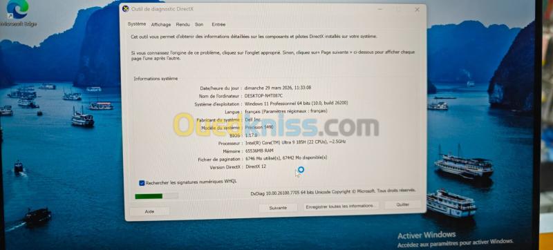 Dell Precision 5490 Workstation Ultra 9 185H 64gb 1t nvme rtx 3000 8gb 6