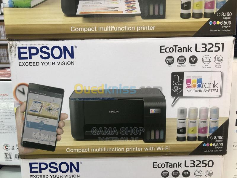  imprimante Epson EcoTank L3251 multifonction à réservoirs - Couleur - 3en1 - A4 - USB, Wi-Fi