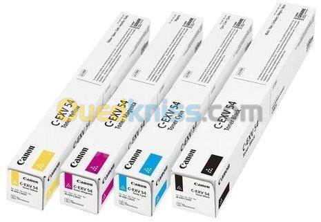 PACK TONER CANON C-EXV 54 B-Y-M-C ORIGINAL POUR COPIEUR CANON IR C3025I/IR C3125I/IR C3226I