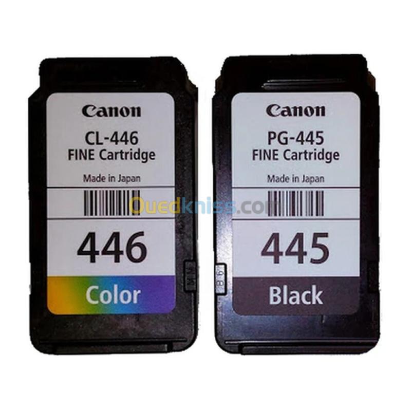 Pack Cartouches Canon PG 445 CL 446 Noir Couleur pour PIXMA 2