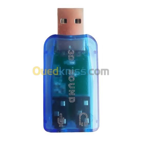 Carte Son USB 5.1 Externe Adaptateur Audio Surround pour PC