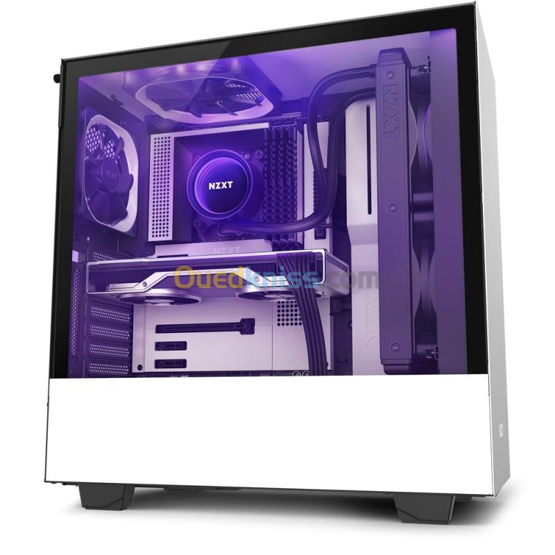  BOITIER NZXT H510i PC Gaming ATX RGB BLANC