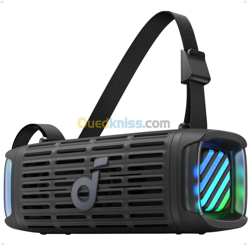 Baffle Soundcore Anker Boom 3i, Enceinte Bluetooth extérieure résistante IP68, flottante, résistante à l'eau salée, BassUp 2.0, enceinte portable 50 W, Bluetooth 5.3, 16 h, TWS, kayak, camping