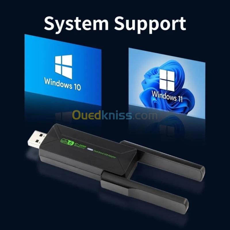 Cle WIFI 6 USB3.0 AX900 avec BT5.3, 2.4+5G, dual band, pour PC portable, sans driver 3