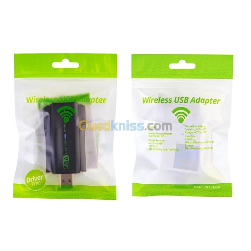 Cle WIFI 6 USB3.0 AX900 avec BT5.3, 2.4+5G, dual band, pour PC portable, sans driver