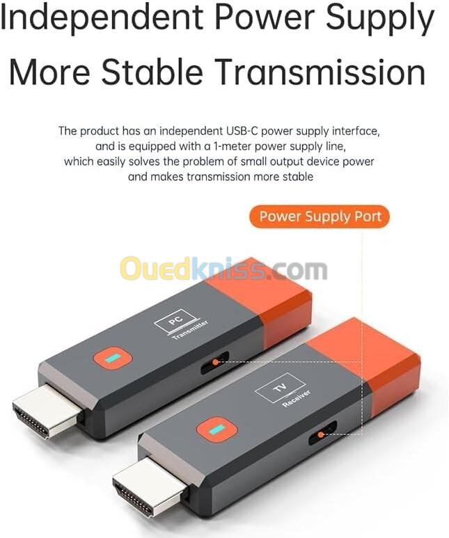 Extender transmetteur et récepteur HDMI sans fil résolution 1080p Full HD (50mètres Open space / Sans obstacle) 3