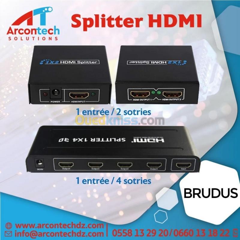  SPLITTER HDMI BRUDUS 1X4 1X2