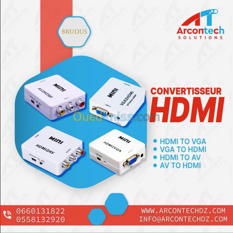  Convertisseur HDMI VGA AV 