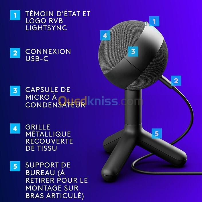 MICROPHONE LOGITECH YETI ORB BLACK 8