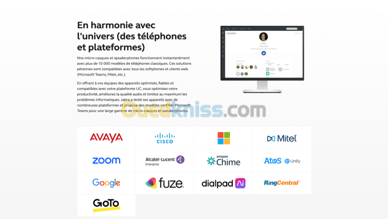 Casque JABRA Evolve 75 SE Micro-casque sans fil professionnel pour les bureaux en open space. 6