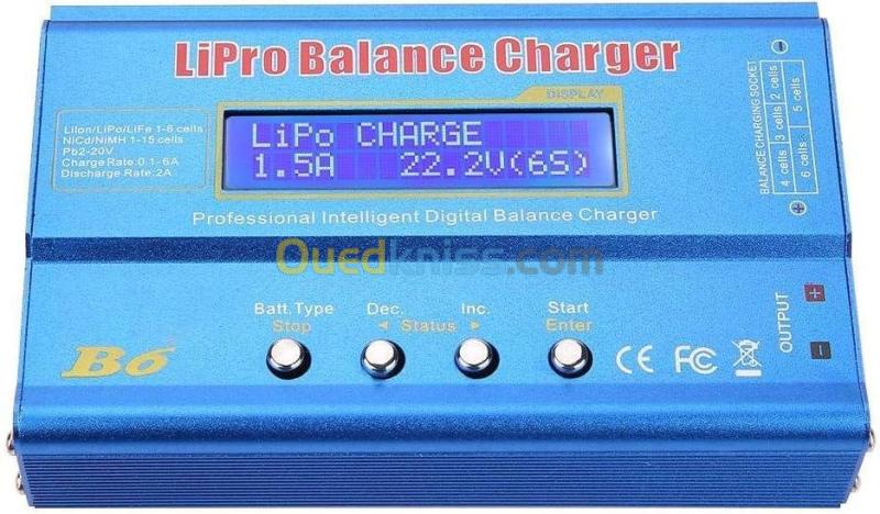 Chargeur d'équilibre de Batterie iMAX B6 écran LCD numérique RC Lipo NiMh, avec Alimentation Norme européenne 100-240 V
