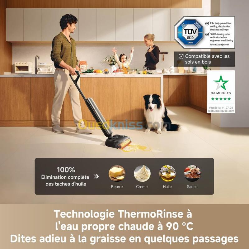 BALAI ASPIRATEUR LAVEUR  DREAME T16 PRO HEAT NOIR T16 PRO HEAT 11