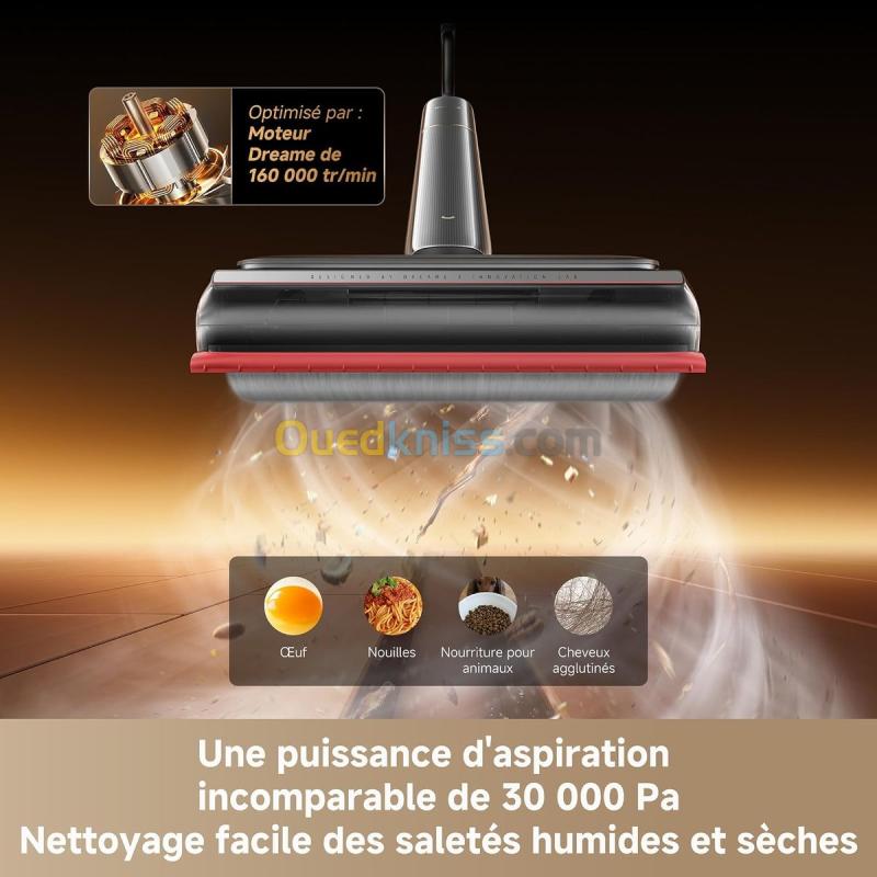 BALAI ASPIRATEUR LAVEUR  DREAME T16 PRO HEAT NOIR T16 PRO HEAT 4