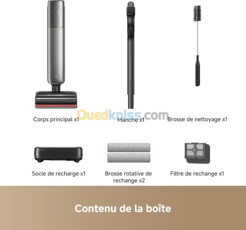 BALAI ASPIRATEUR LAVEUR  DREAME T16 PRO HEAT NOIR T16 PRO HEAT 5