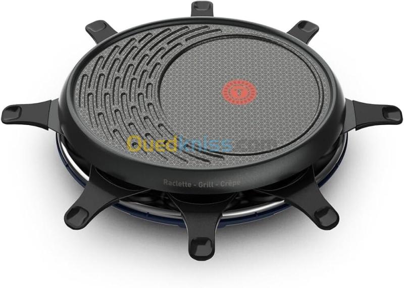 Tefal Raclette COLORMANIA RE310401 3en1: raclette-crêpes-grill - 8 personnes - 1050w 3
