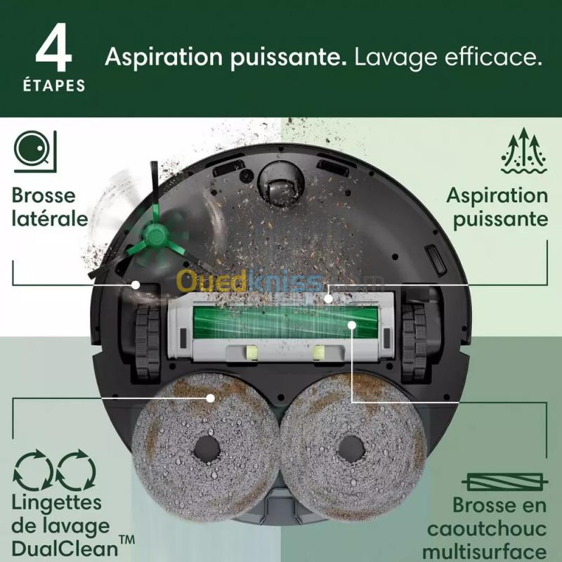Irobot Aspirateur robot laveur ROOMBA PLUS 405 Noir - 7 000 Pa - Autonomie : 1.45 h - Autowash Dock 4