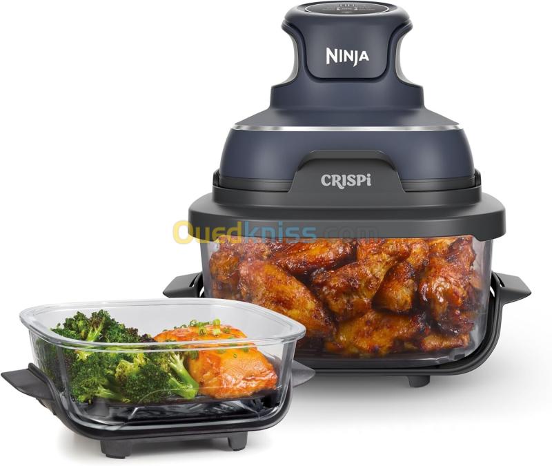Ninja CRISPi Friteuse sans huile portable, 3,8L, 4-en-1 Frire sans huile, Rôtir, Recroustiller,FN101