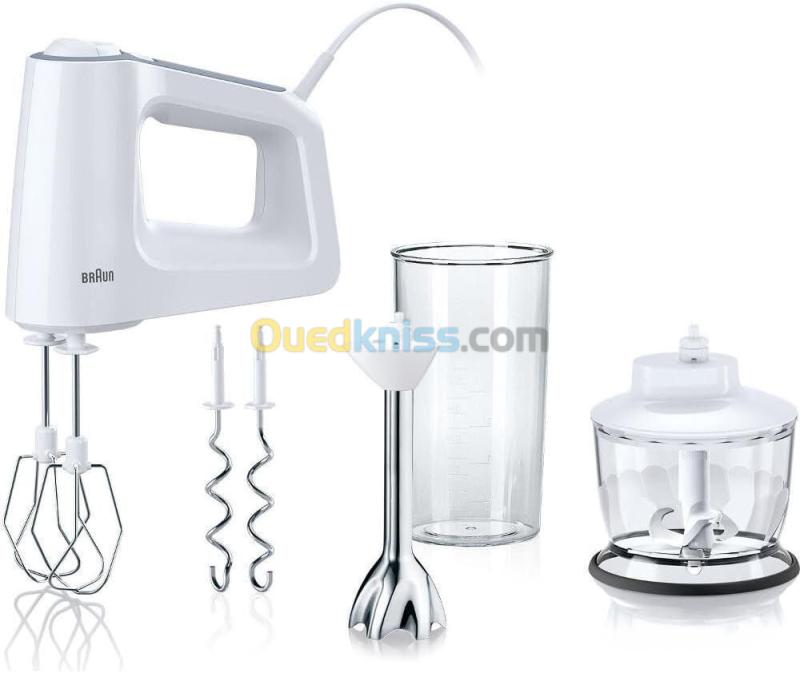 Batteur à main braun MultiMix 3-500W- Acier inoxydable-HM 3137