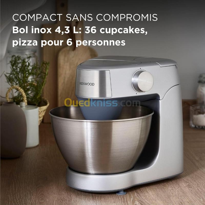 Kenwood  Robot pâtissier, 1000 W, 4,3 L, plastique, acier inoxydable, argenté  2
