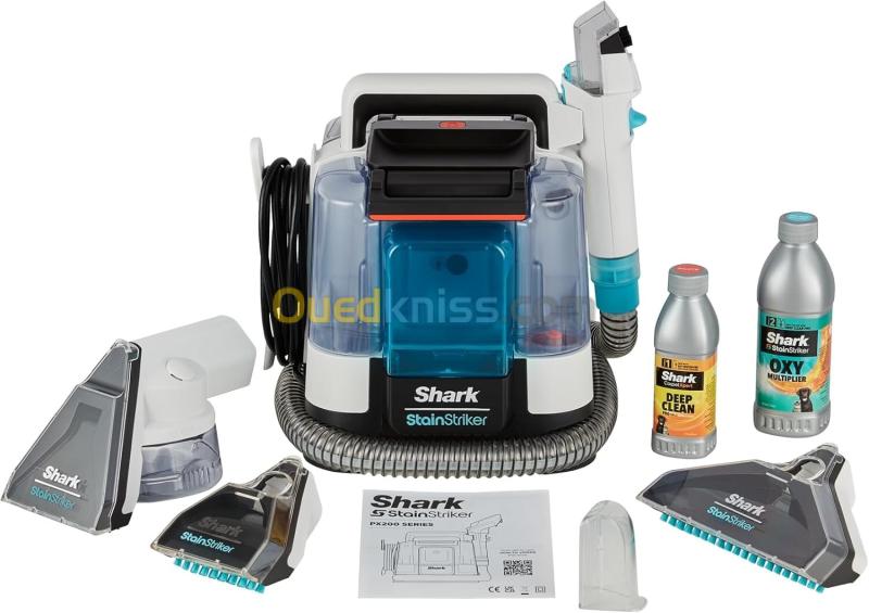 Nettoyeur de taches Shark, 5 outils, suceur plat, tuyau, 2 Formules nettoyage 450W px2000
