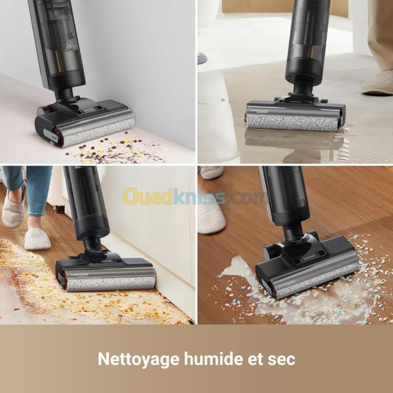 DREAME H12 Pro Ultra Aspirateur Eau et poussière, Autonomie 35min, Aspiration 16 kPa, Brosse 2 Bords 4