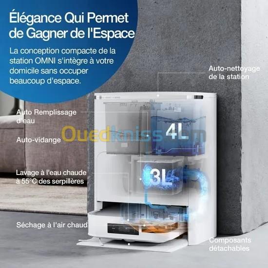 Robot Aspirateur laveur avec station ECOVACS X2 OMNI - 8000pa -3h30 autonomie 10