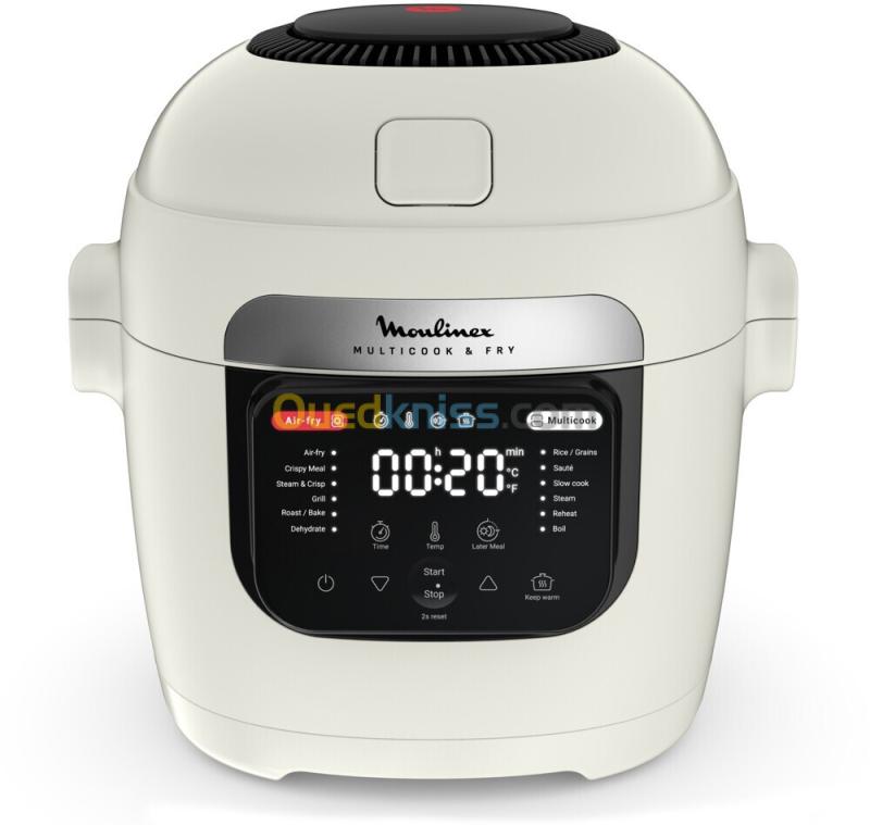 Multicuiseur et Airfryer Multicook & Fry MZ7301F0 MOULINEX - 6 L - cuisson sur 2 niveaux  12 programmes- 5