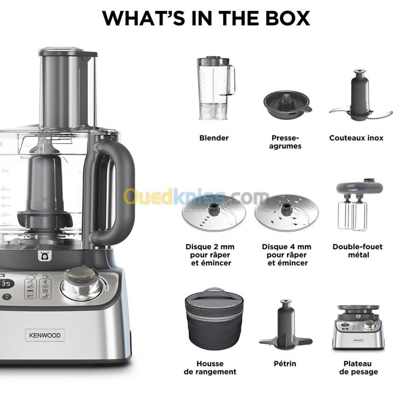 Kenwood Robot multifonction MultiPro Express + corps métal 3 L 1000 W FDM71 4