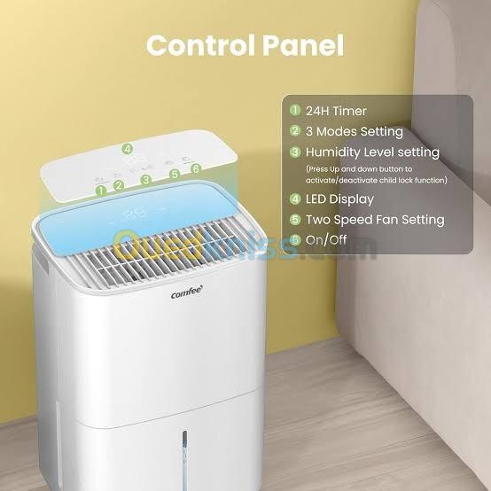 MIDEA COMFEE  MDDN-12DEN7 | Déshumidificateur 12L Compact - silencieux 46 dB -35m carres -350 W 3