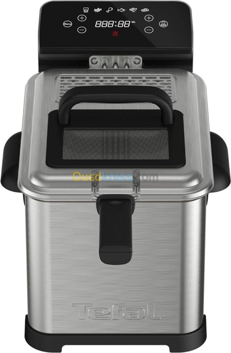 Friteuse huile TEFAL Semi-professionnelle 5 programmes-4L-2400w  Inox noir FR507D10