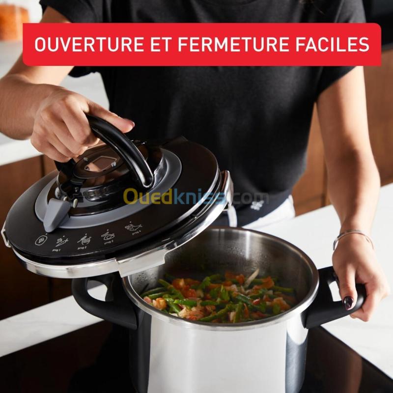 Cocotte-minute SEB-Clipso+ CHEF 6L, 4-6 personnes, Induction, 4programmes de cuisson, Cuisson rapide 4