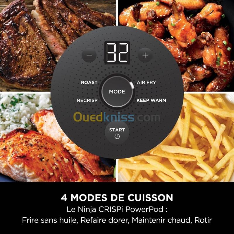 Ninja CRISPi Friteuse sans huile portable, 3,8L, 4-en-1 Frire sans huile, Rôtir, Recroustiller,FN101 7