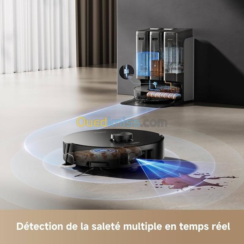 Aspirateur robot laveur Mova Z50 Ultra - station de vidange - 19 000 pa- Triple-Intelligence AI Sensing Tech 5