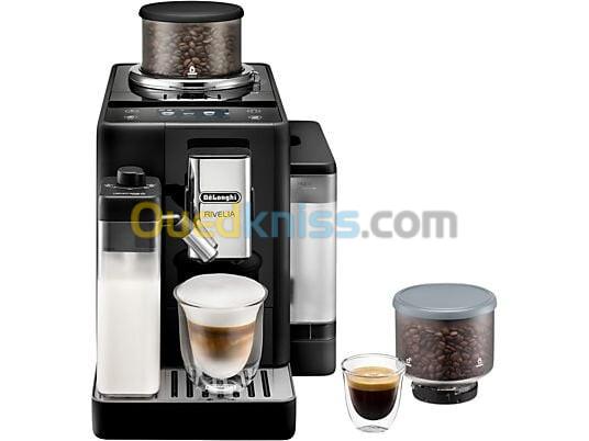 Machine Expresso Automatique Rivelia latte noir (EXAM440.55.B) 16 boissons, 19 bar, Mousseur à lait