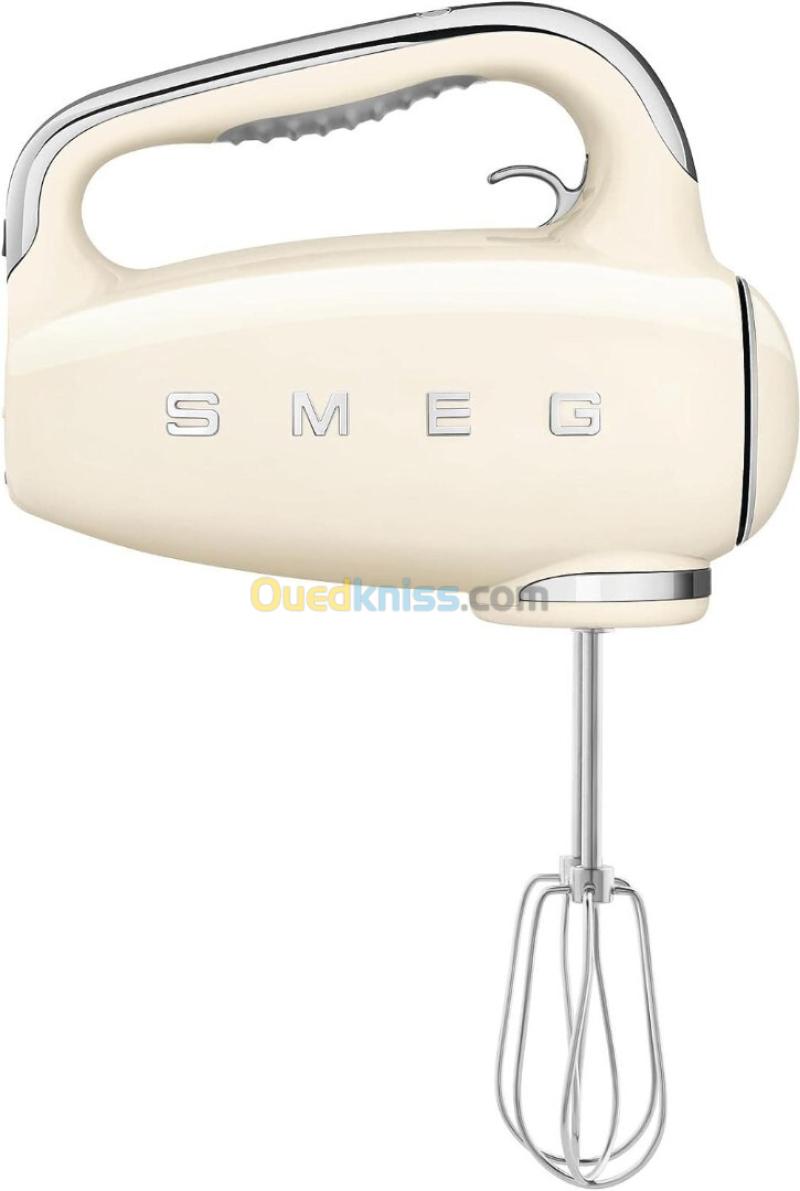 Smeg Batteur Électrique BEIGE , 9 Niveaux de Vitesse, Fonction Turbo, 250W - HMF01CREU
