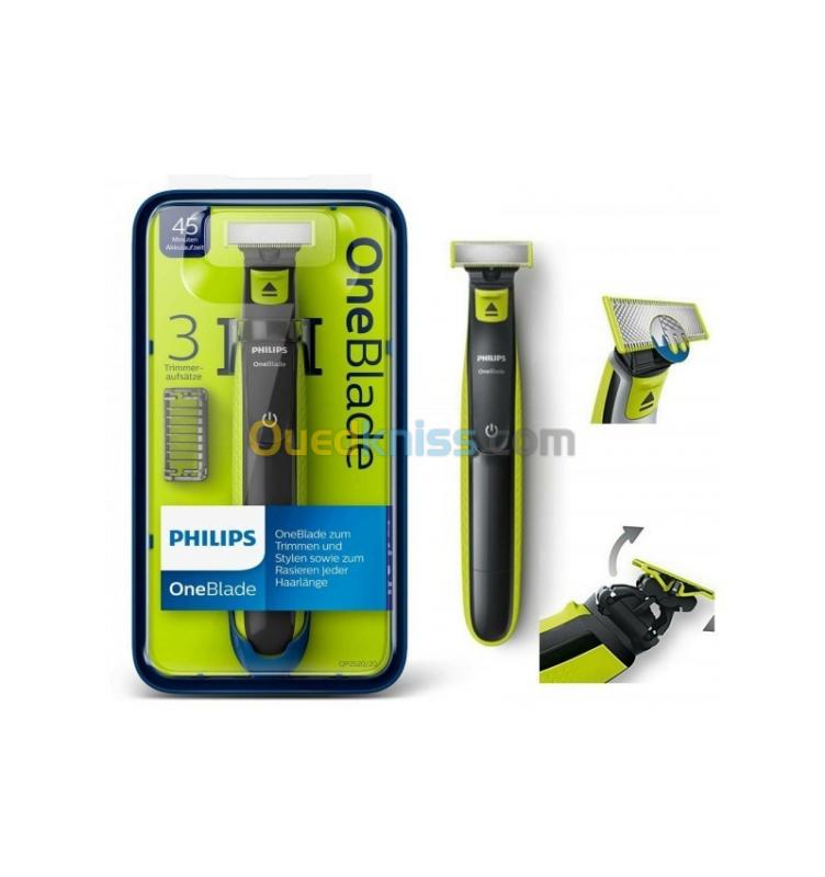  RASOIR ELECTRIQUE Philips QP2520/30 OneBlade, Rechargeable, , 3 sabots clipsables barbe de 3 jours