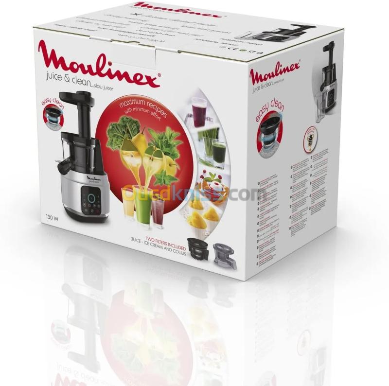 EXTRACTEUR DE JUS MOULINEX  Fruits et Légumes  150W  ZU420E10 Noir/ Gris 2