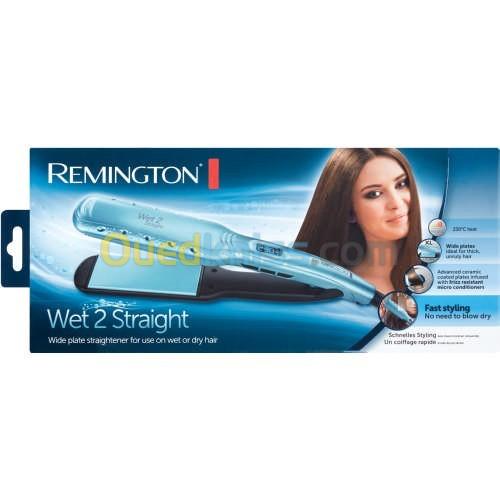  Fer à Lisser Céramique S7350 Remington [Lissage sur cheveux mouillés ou sec] BLEU