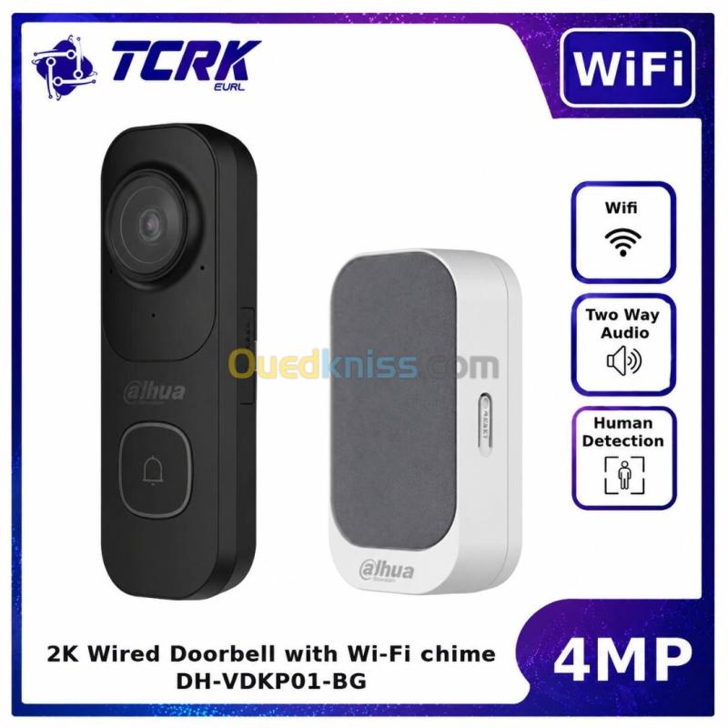 Kit Sonnette Vidéo Wi-Fi Dahua DH-VDKP01-BG