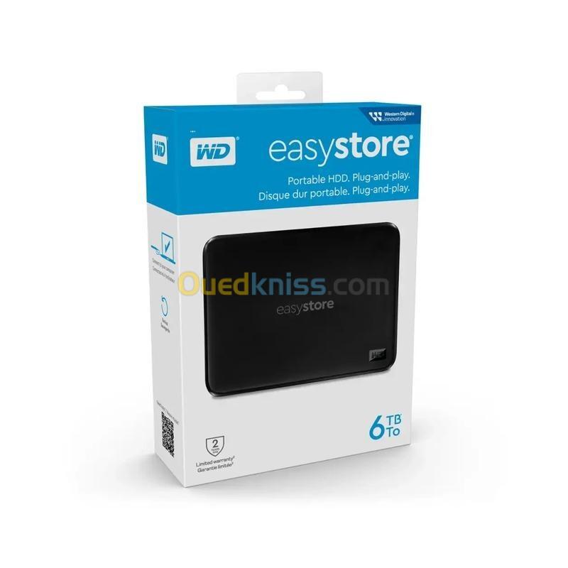 Disque Dur EXTERNE WD EASYSTORE  6 TO