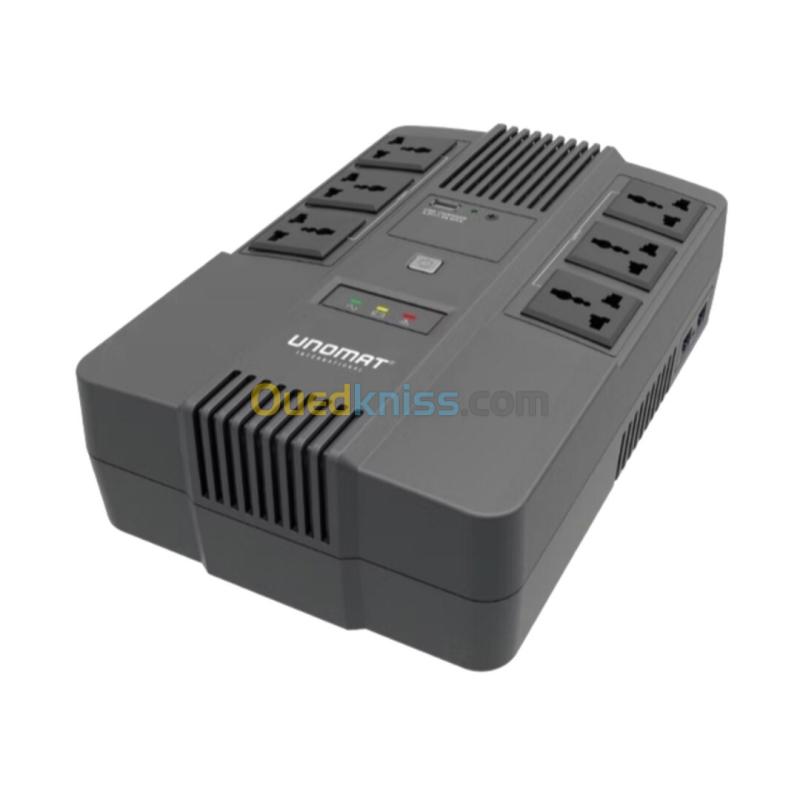 UNOMAT UM-TOP-650-EU - ONDULEUR 600VA - 360W - PRISES FR SCHUKO - AVR SYSTEM - BLACK 2