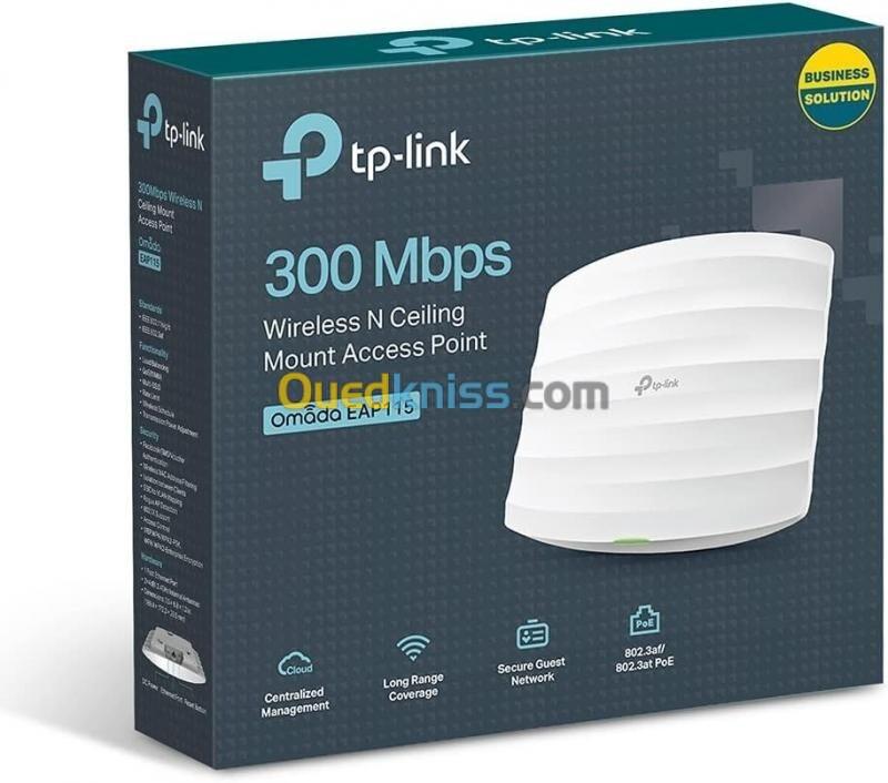 TP-Link EAP115 Point d'accès WiFi N 300Mbps PoE - Plafonnier