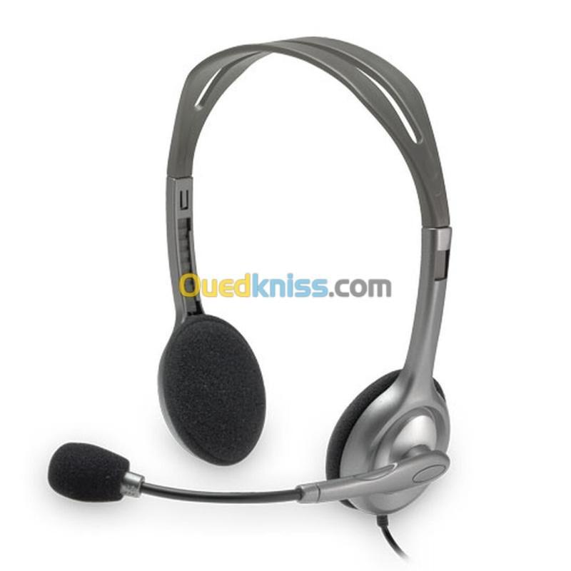 LOGITECH H110 - STEREO - JACK 3.5 MM - MICRO AJUSTABLE - ARCEAU RÉGLABLE - COMPATIBLE PC MAC - LÉGER 2