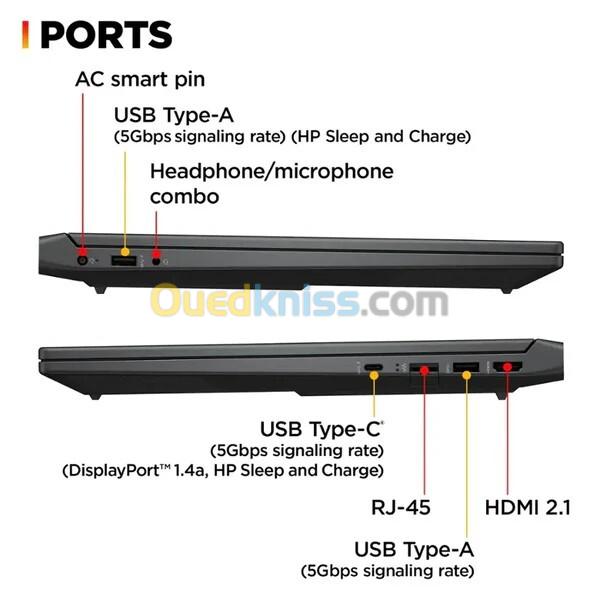 HP VICTUS 15-FA2787NR - CORE I7-13620H - 16 GO - 512 GO SSD - RÉTROÉCLAIRÉ - RTX 5060 8GO - GRIS 5